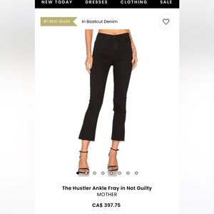 MOTHER HUSTLER ANKLE FRAY JEANS - size 28